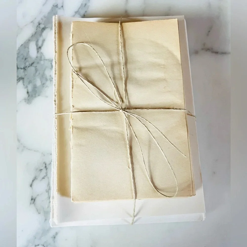 Book Bundle Decor Unbound Twined Together Shabby Chic Farmhouse Distressed